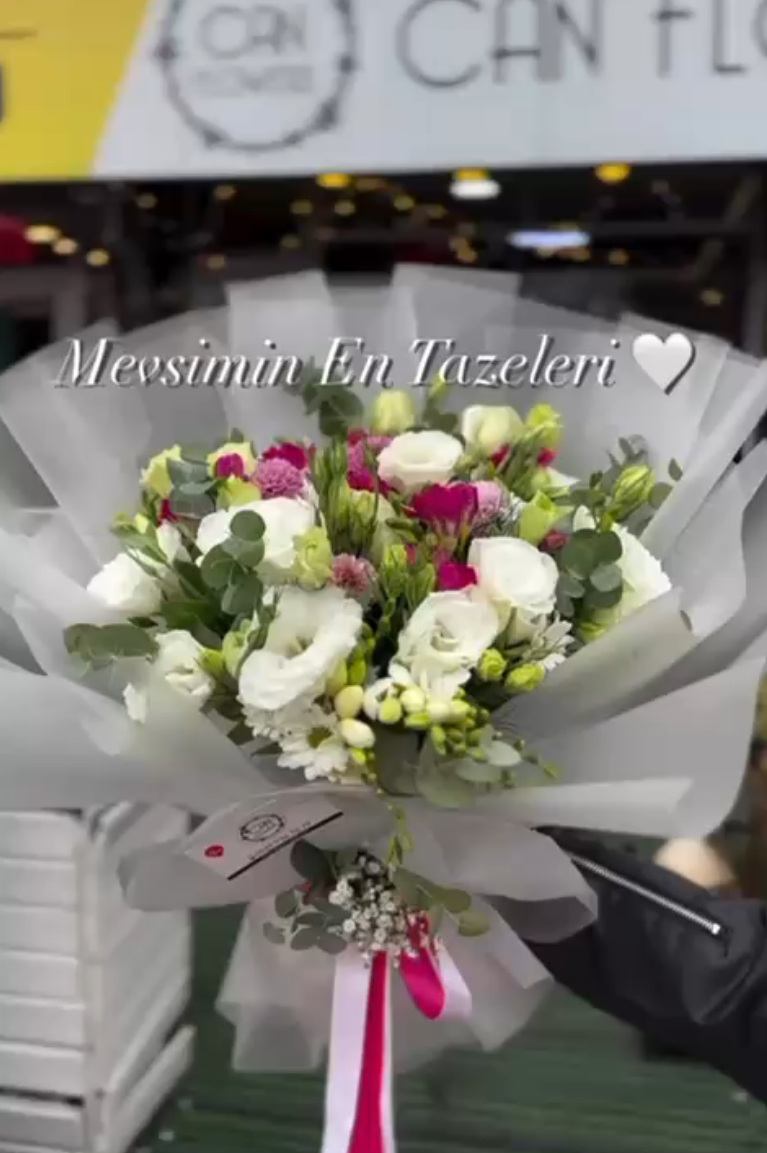 Mersin Beyaz Buket - Can Flowers